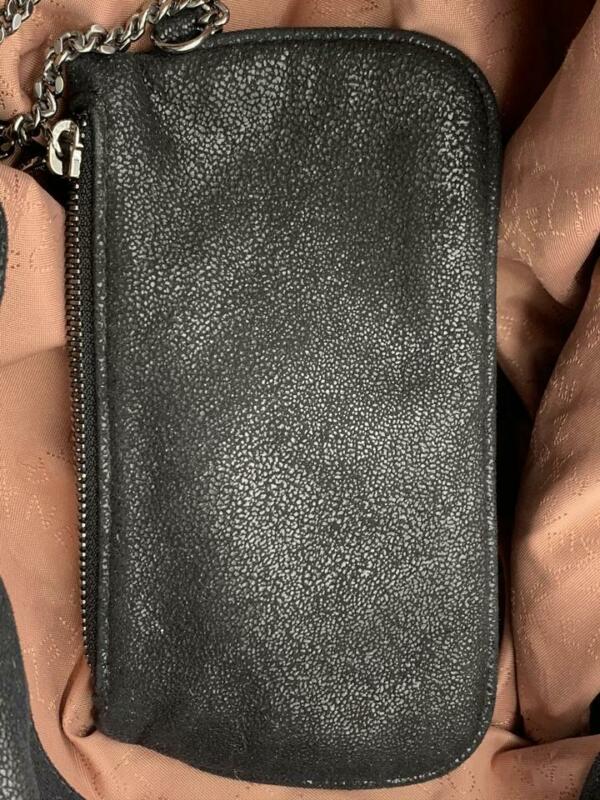 Stella McCartney Large Falabella - Shaggy Deer Black Faux Leather Tote