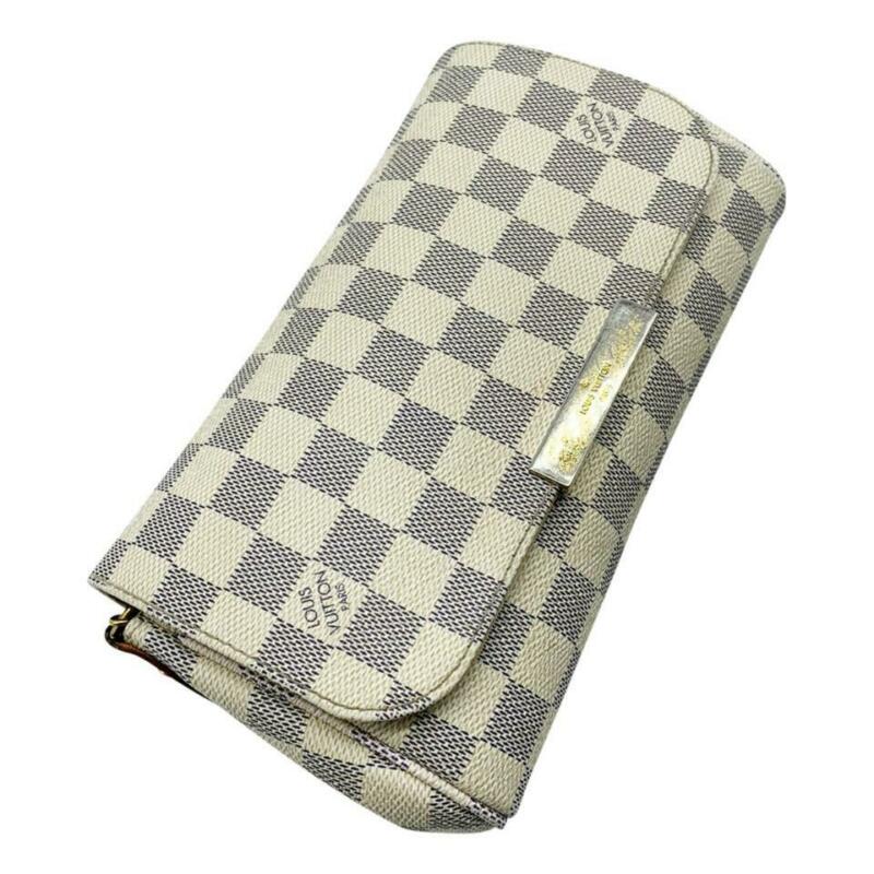Louis Vuitton Favorite Pm White Damier Azur Canvas Cross Body Bag