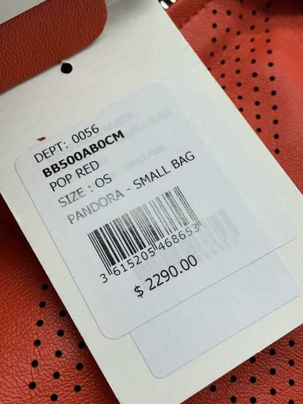 Givenchy Small Pandora Perforated Logo Red Leather Satchel