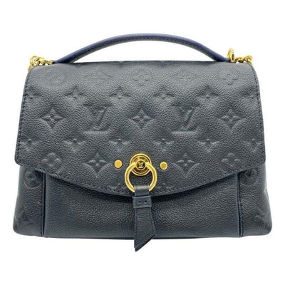 Louis Vuitton Blanche Noir Black Monogram Empreinte Leather Shoulder Bag
