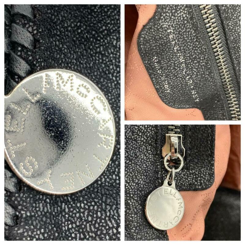 Stella McCartney Large Falabella - Shaggy Deer Black Faux Leather Tote