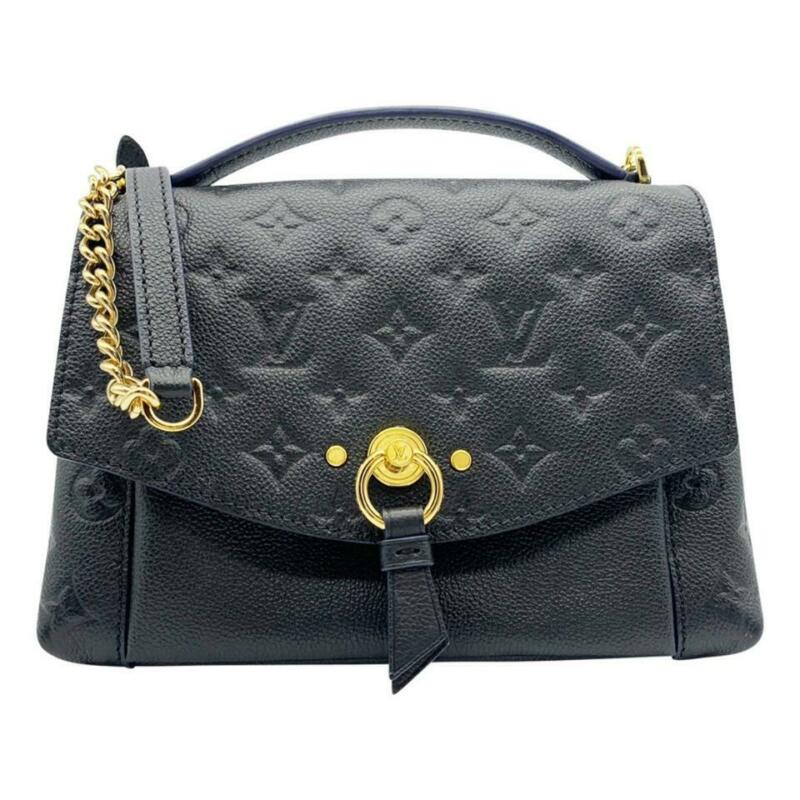 Louis Vuitton Blanche Noir Black Monogram Empreinte Leather Shoulder Bag