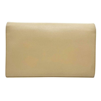 Saint Laurent Chain Wallet Medium Woc Beige Leather Shoulder Bag
