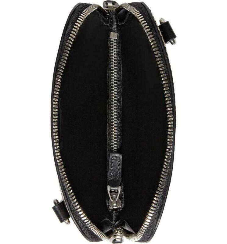 Gucci Logo Moon & Stars Black Leather Cross Body Bag