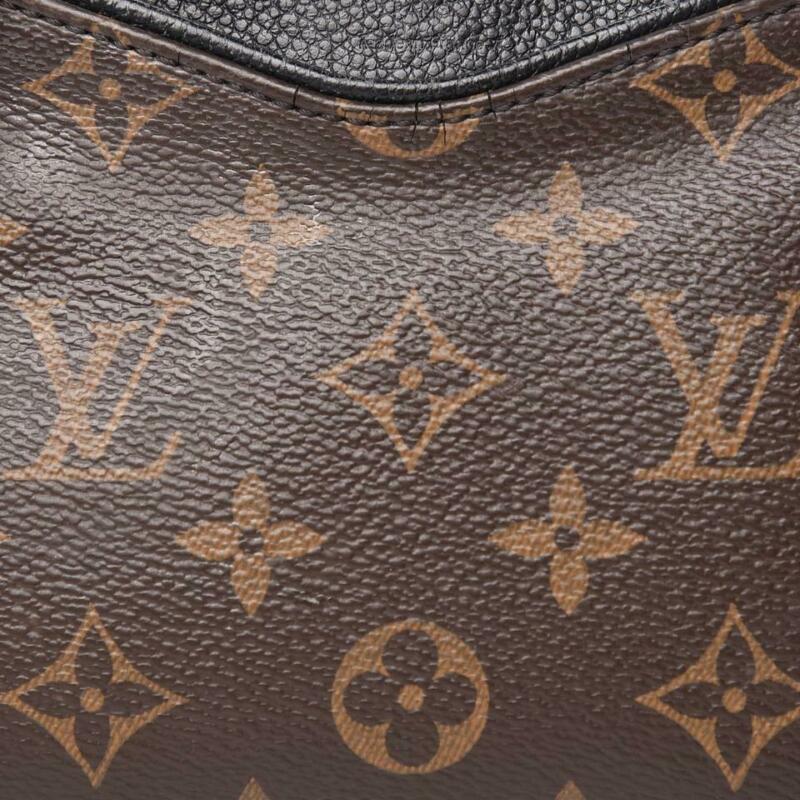 Louis Vuitton Clutch Crossbody Pallas Black Monogram Canvas Shoulder Bag