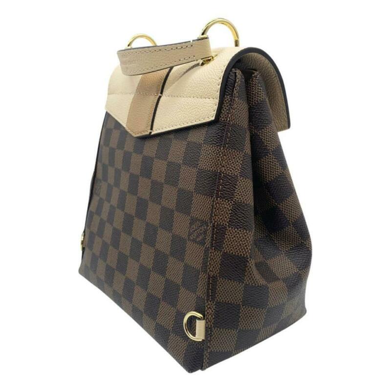 Louis Vuitton Clapton Creme Brown Damier Ébène Canvas Backpack