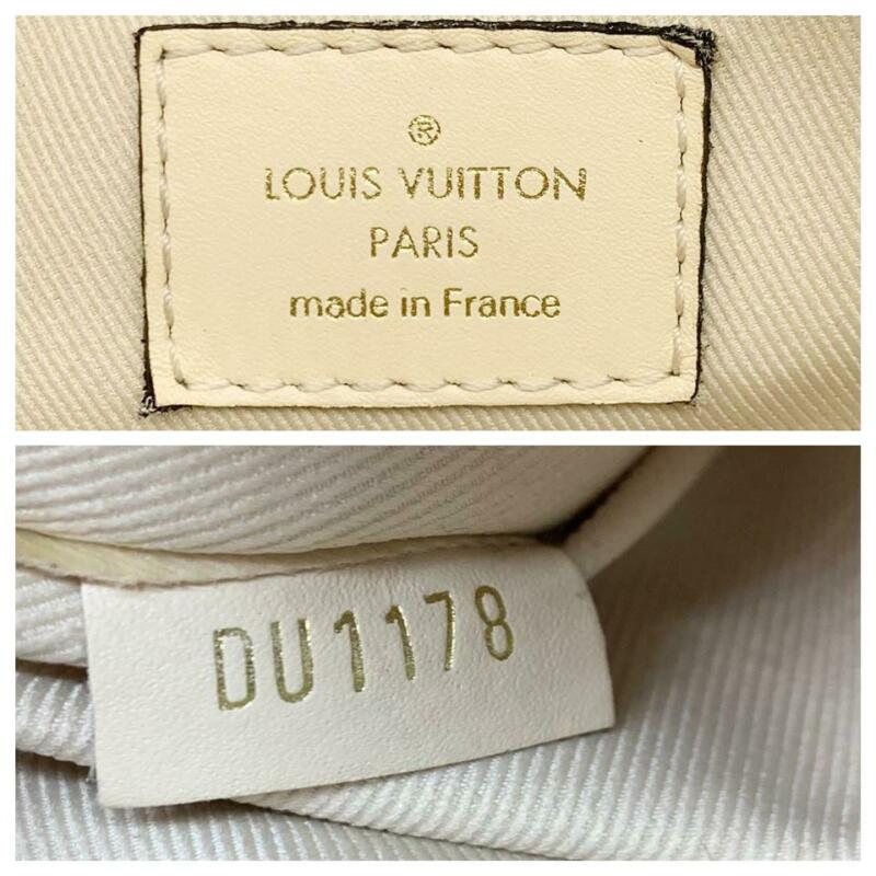 Louis Vuitton Saintonge Creme White Monogram Canvas Cross Body Bag
