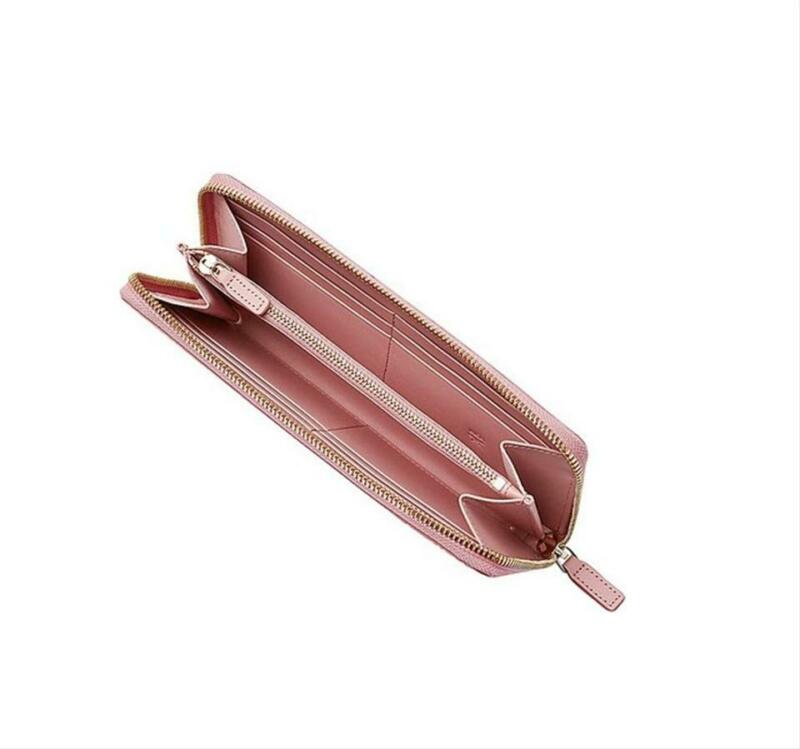 MCM Pink Logo-embossed Large Zip Light Wallet