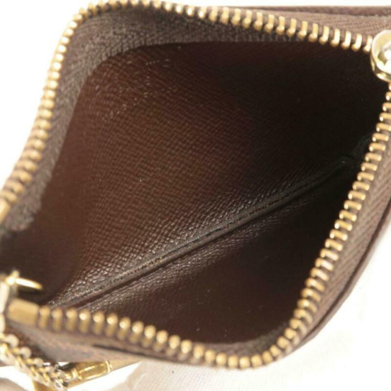 Louis Vuitton Brown Key Pouch Damier Ebene Wallet