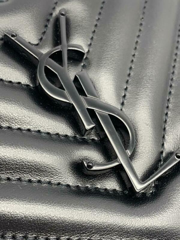 Saint Laurent Monogram Camera Lou Matelassé Black Calfskin Leather Cross Body