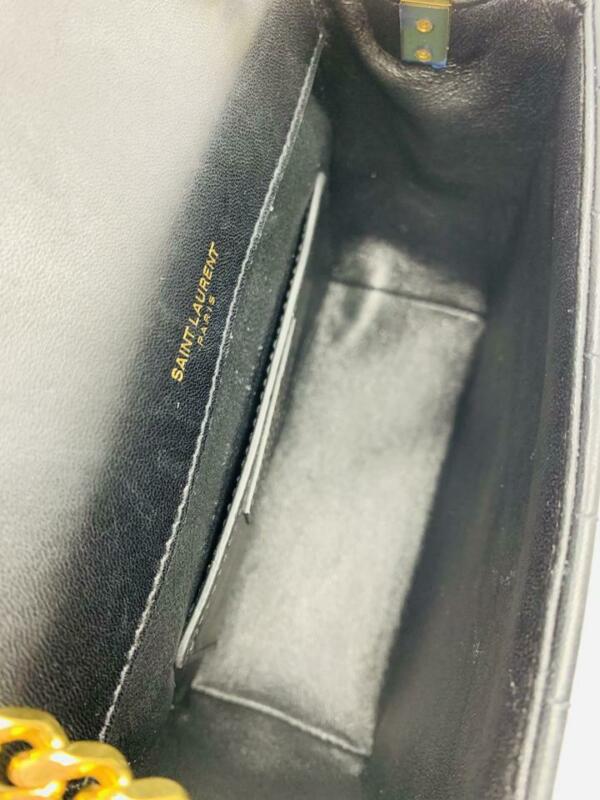 Saint Laurent Vicky Monogramme Black Calfskin Leather Shoulder Bag