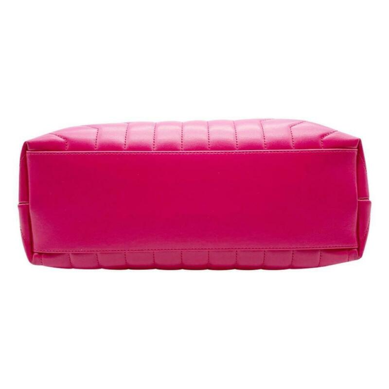 Saint Laurent Monogram Loulou Medium Calfskin Freesia Pink Leather Shoulder Bag