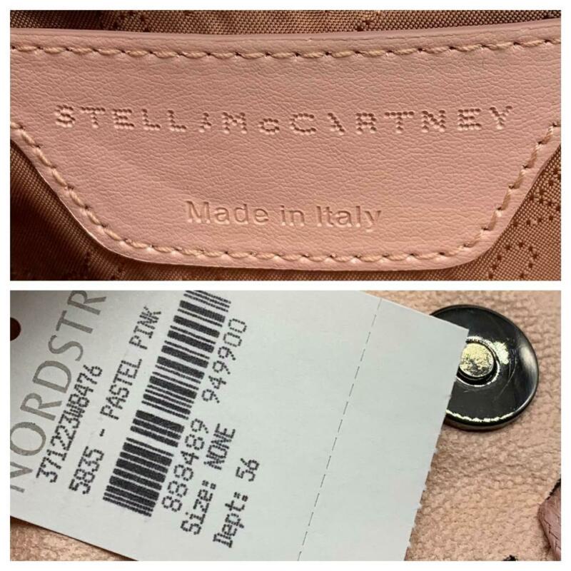 Stella McCartney Mini Falabella Shaggy Deer Tote Pink Faux Leather Cross Body