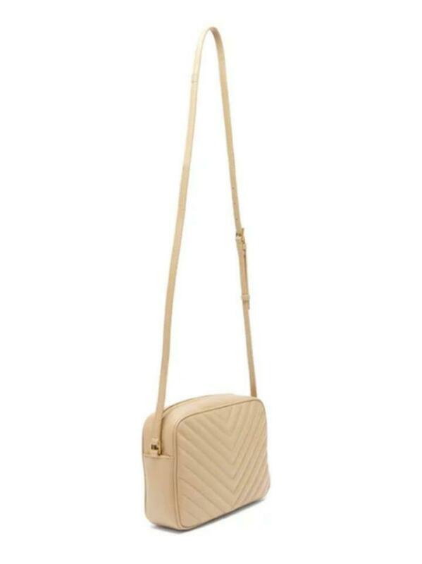 Saint Laurent Monogram Camera Lou Medium Quilted-leather Cross-body Beige