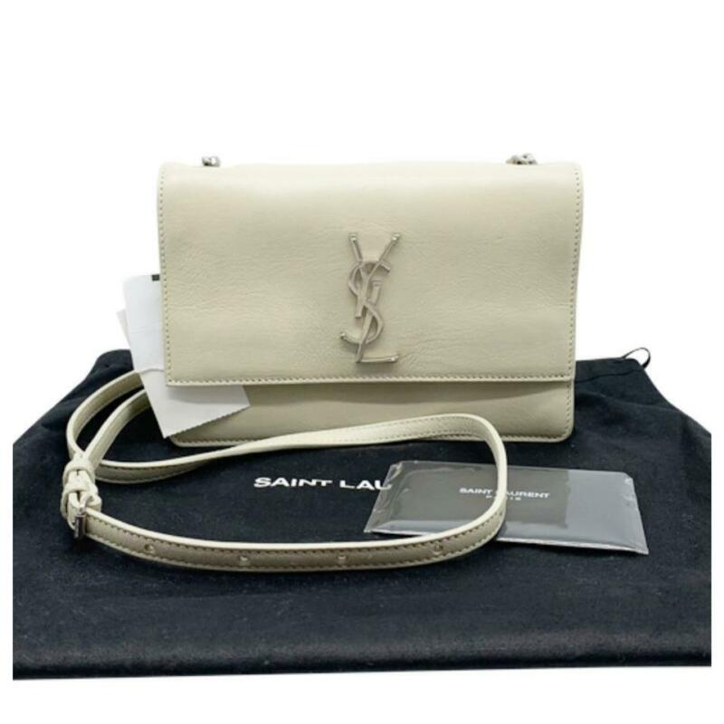 Saint Laurent Sunset Small Cremasoft Leather Shoulder Bag