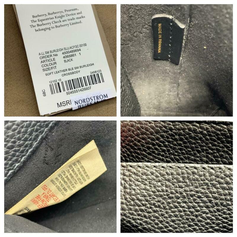 Burberry Crossbody Small Burleigh Black Leather Messenger Bag