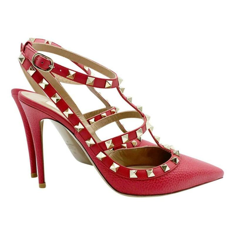 Valentino Pink Rockstud T-strap Rock Pumps