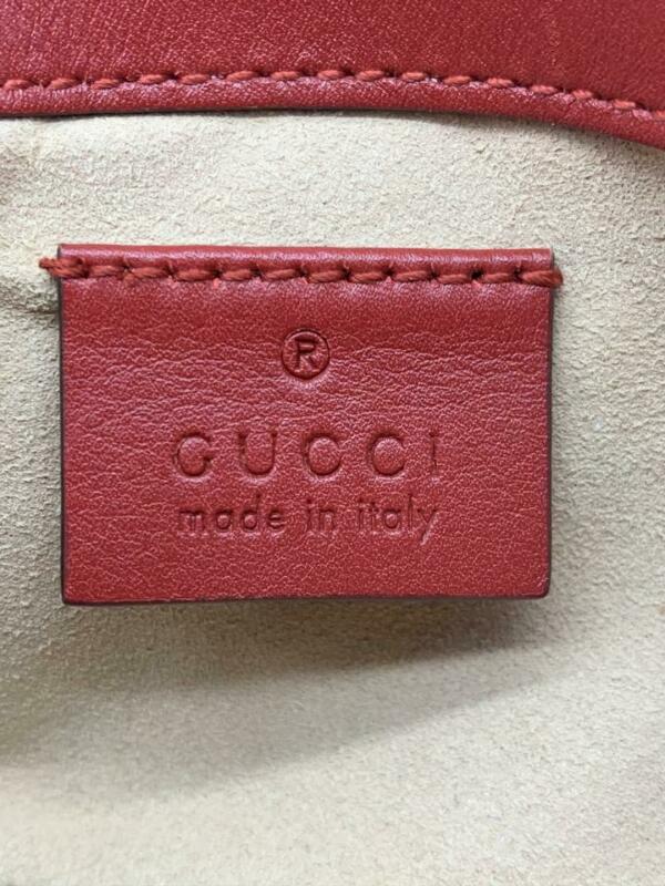 Gucci GG Marmont Super Mini Red Leather Cross Body Bag