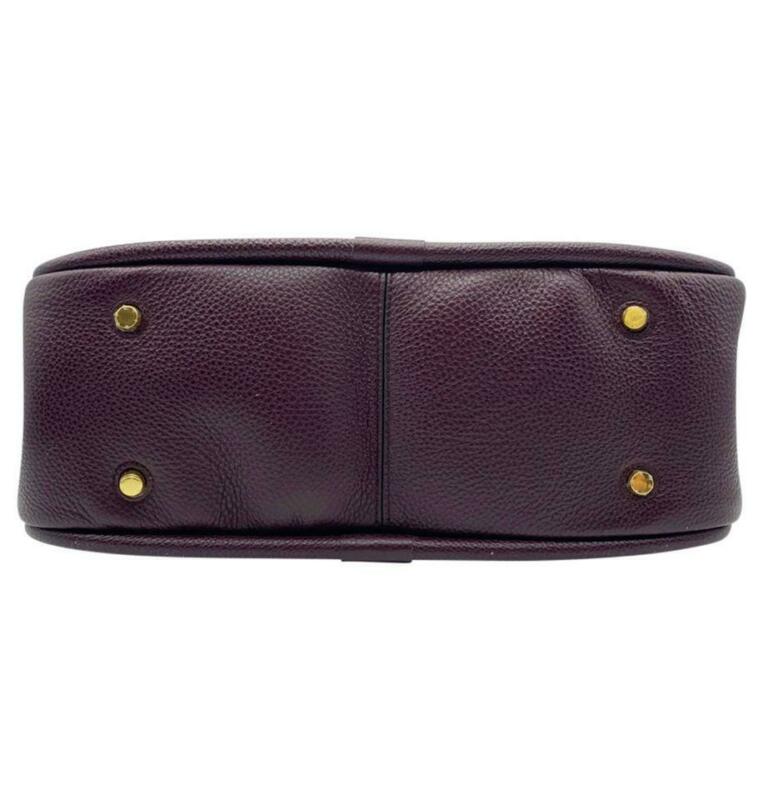 Mulberry Leighton Burgundy Oxblood Red Leather Hobo Bag