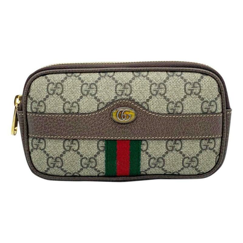 Gucci Ophidia Belt Brown Gg Supreme Canvas Cross Body Bag
