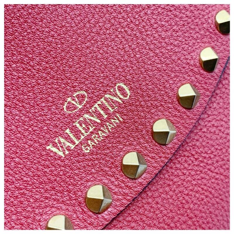 Valentino Small Twinkle Stud Rockstud Red Leather Shoulder Bag