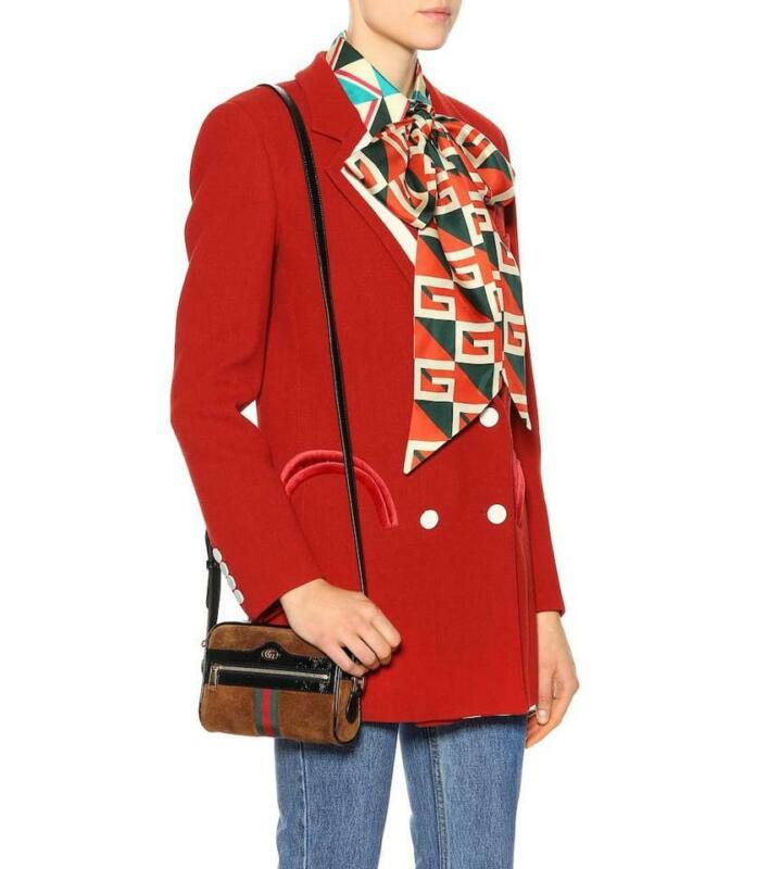 Gucci Shoulder Ophidia Mini Brown Suede Cross Body Bag