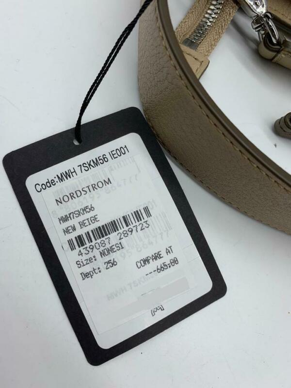 MCM Hobo Klara Monogrammed Beige Leather Shoulder Bag