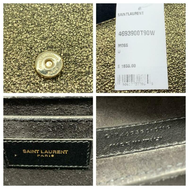 Saint Laurent Monogram Kate Monogram Ysl Small Metallic Gold Leather Cross Body