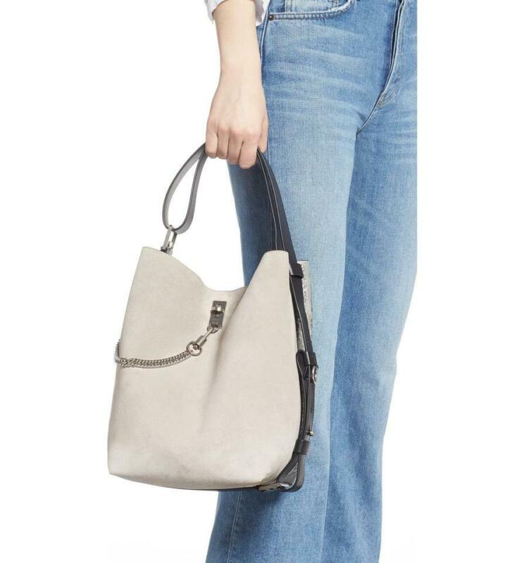 Givenchy Bucket Bag Medium Gv Calfskin Suede Beige Leather Tote