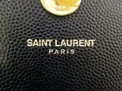 Saint Laurent Monogram Kate Grain De Poudre Medium Classic Satchel Black Leather