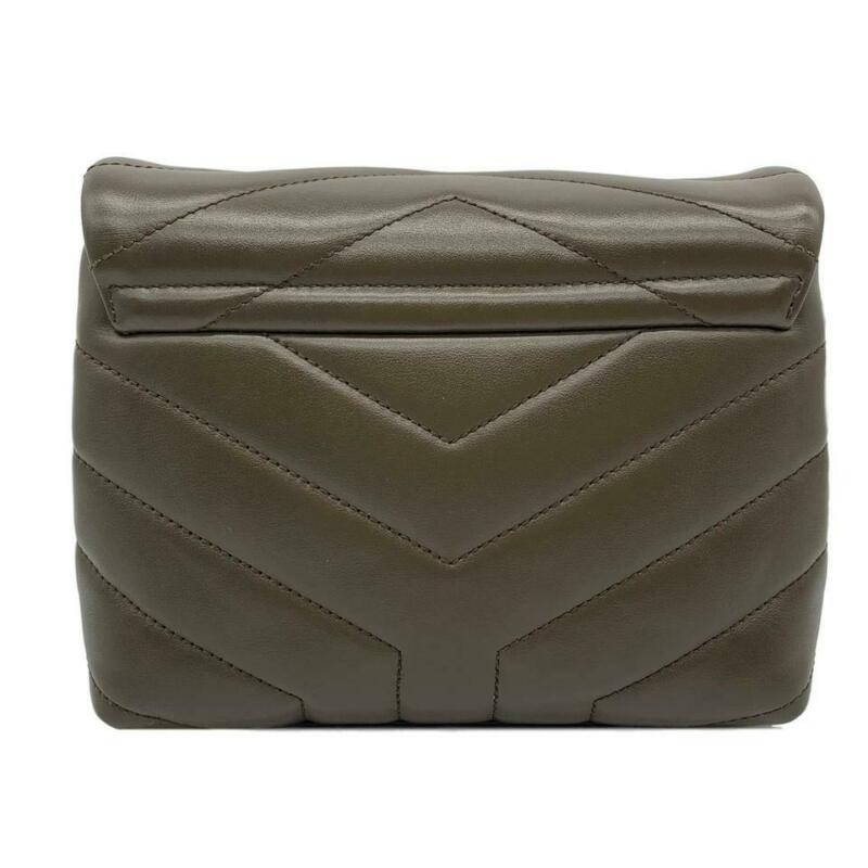 Saint Laurent Monogram Loulou Toy Faggio Monogram Brown Leather Cross Body Bag