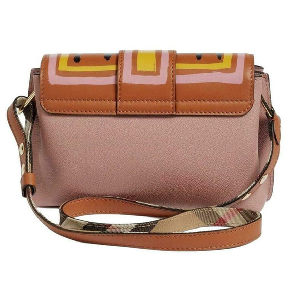 Leather crossbody bag Burberry Pink in Leather - 29631686