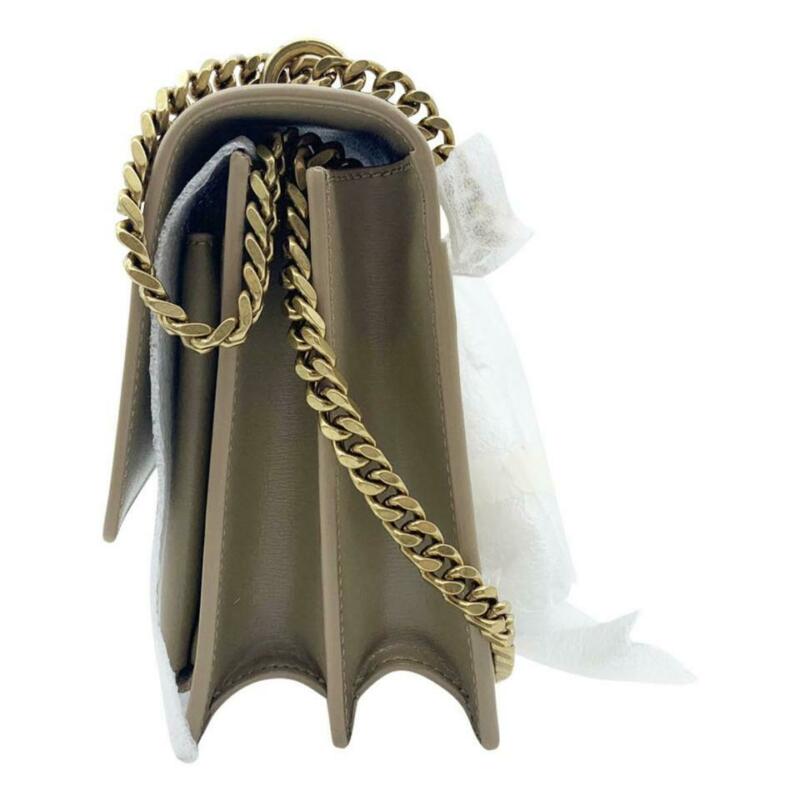 Saint Laurent Monogram Sunset Medium Beige Leather Shoulder Bag