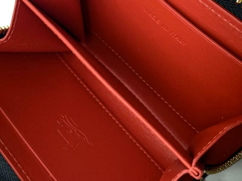 Christian Louboutin Black Panettone Leather Coin Purse Wallet