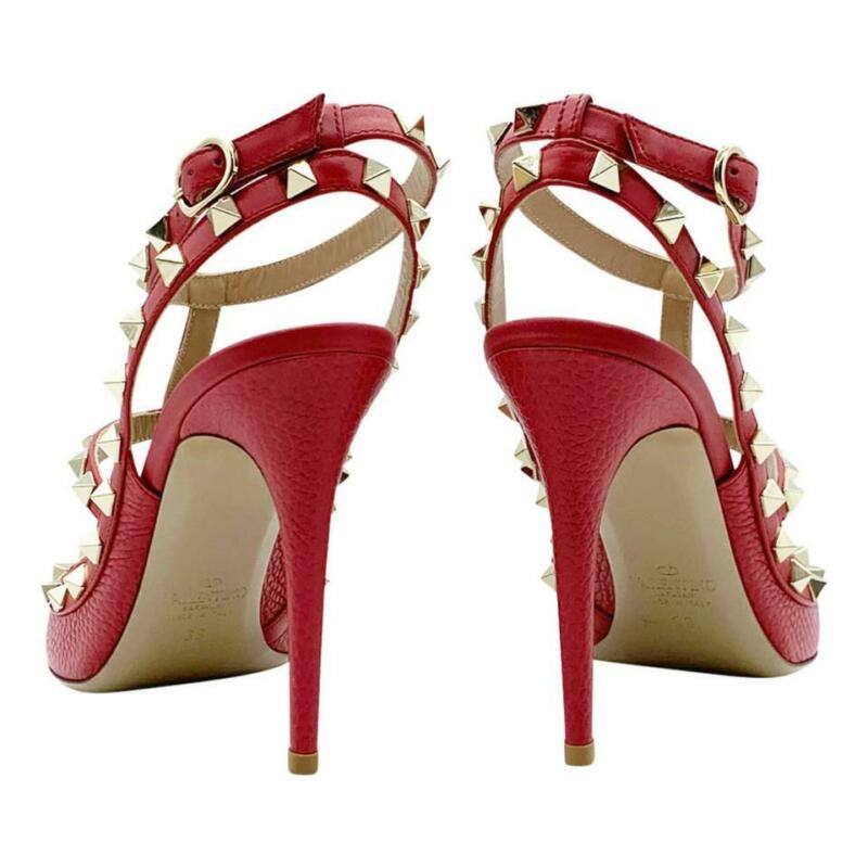 Valentino Pink Rockstud T-strap Rock Pumps