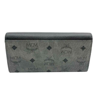 MCM Patricia Visetos Wallet On A Chain Black Leather Cross Body Bag