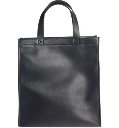 Balenciaga Logo Market Shopper Black Leather Tote