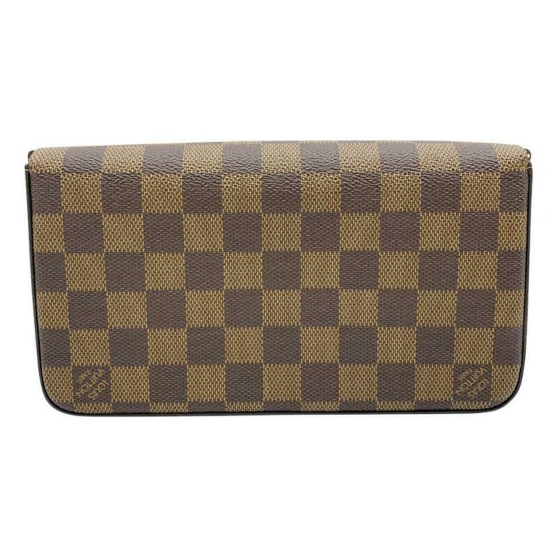 Louis Vuitton Pochette Felicie Chain Wallet Brown Damier Ébène Canvas Shoulder