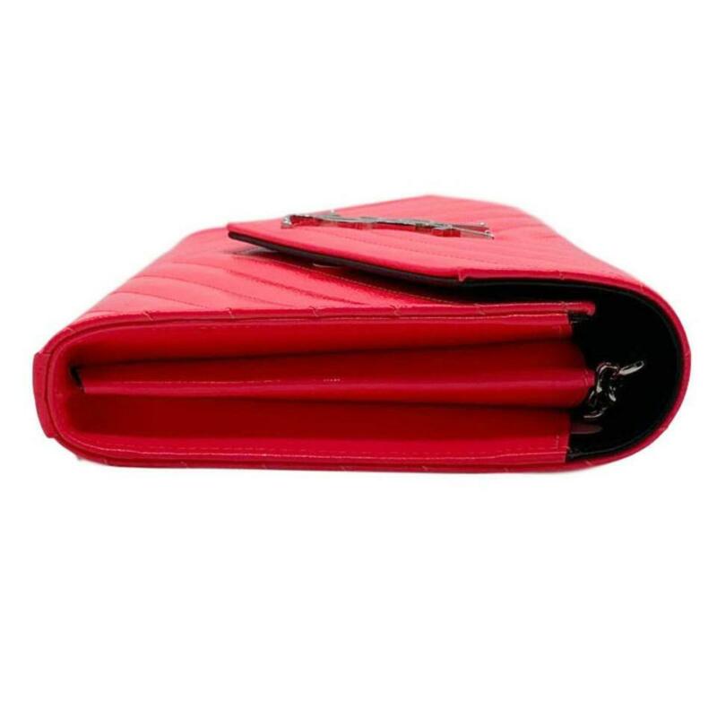 Saint Laurent Chain Wallet Medium Woc Neon Pink Patent Leather Cross Body Bag