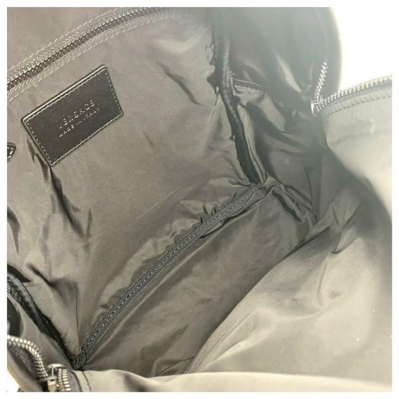 Versace 905 Vintage Logo Black Nylon Backpack