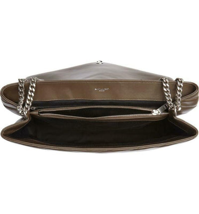 Saint Laurent Monogram Loulou Medium Faggio Brown Leather Shoulder Bag