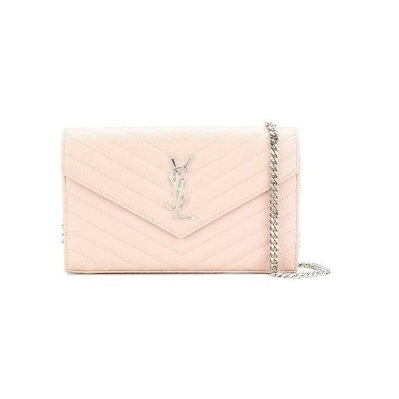 Saint Laurent Chain Wallet Medium Woc Pink Leather Cross Body Bag