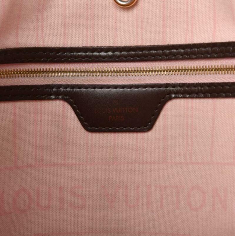 Louis Vuitton Neverfull Neo Mm Rose Ballerine Pink Brown Damier Ébène Canvas