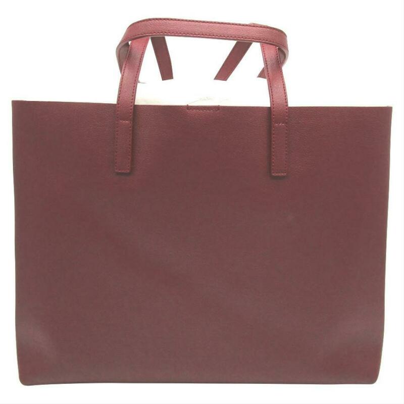 Saint Laurent Monogram Shopping Pallisandre Lacquer Red Leather Tote