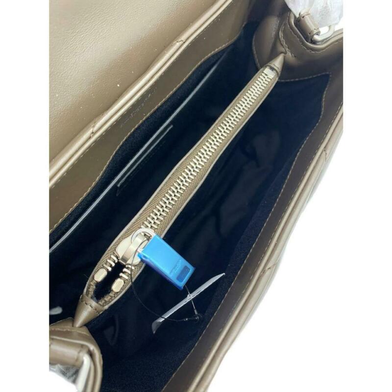 Saint Laurent Monogram Loulou Small Matelassé Brown Leather Shoulder Bag