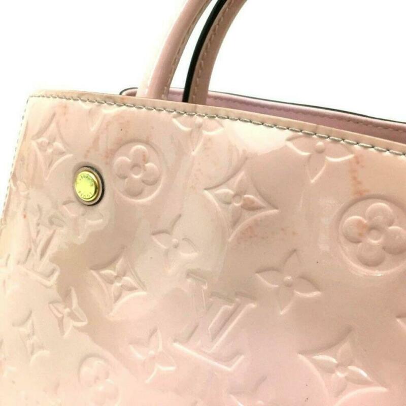 Louis Vuitton Montaigne Bb Vernis Rose Ballerine Pink Patent Leather Satchel