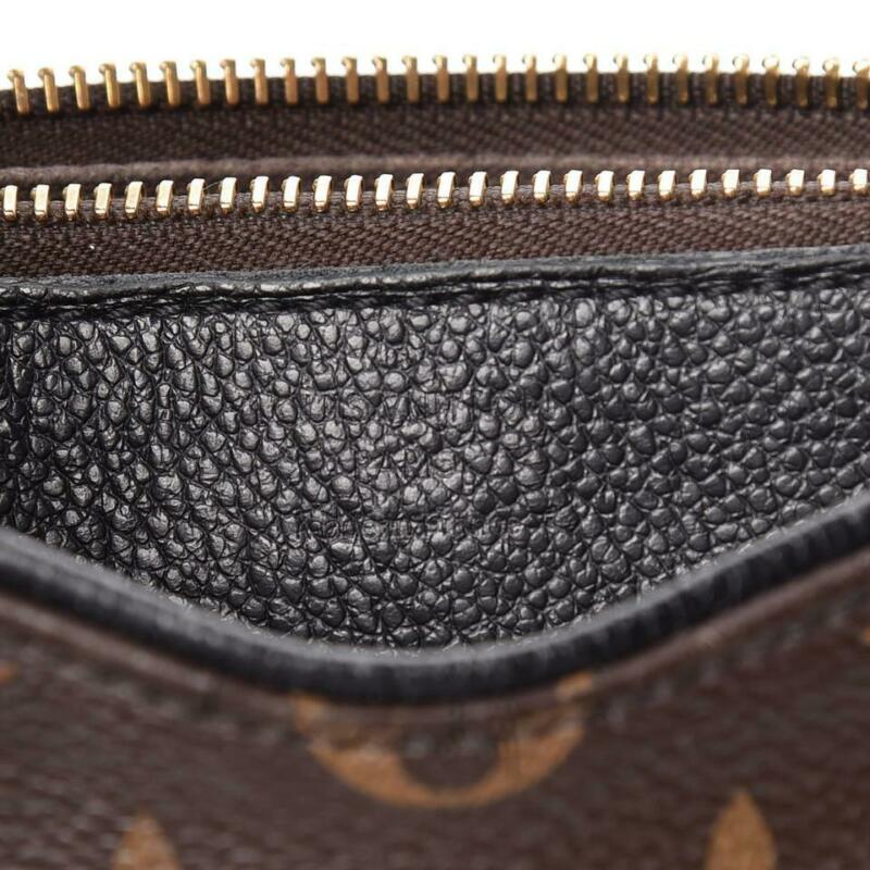 Louis Vuitton Clutch Crossbody Pallas Black Monogram Canvas Shoulder Bag