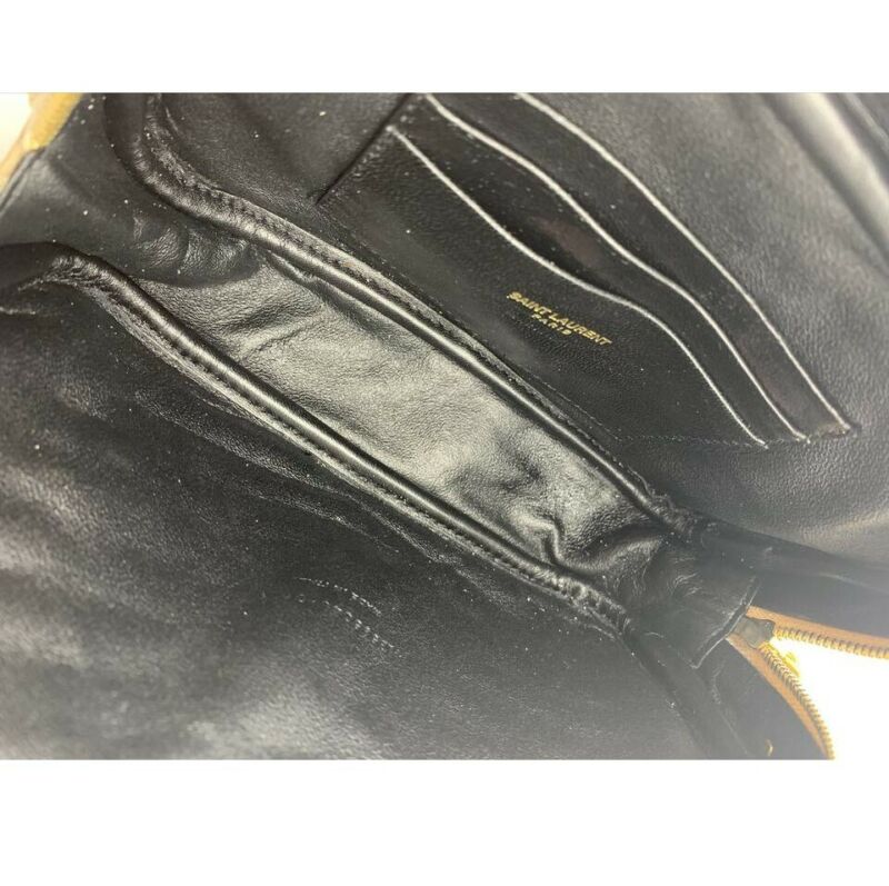 Saint Laurent Monogram Camera Mini Lou Quilted Beige Leather Cross Body Bag