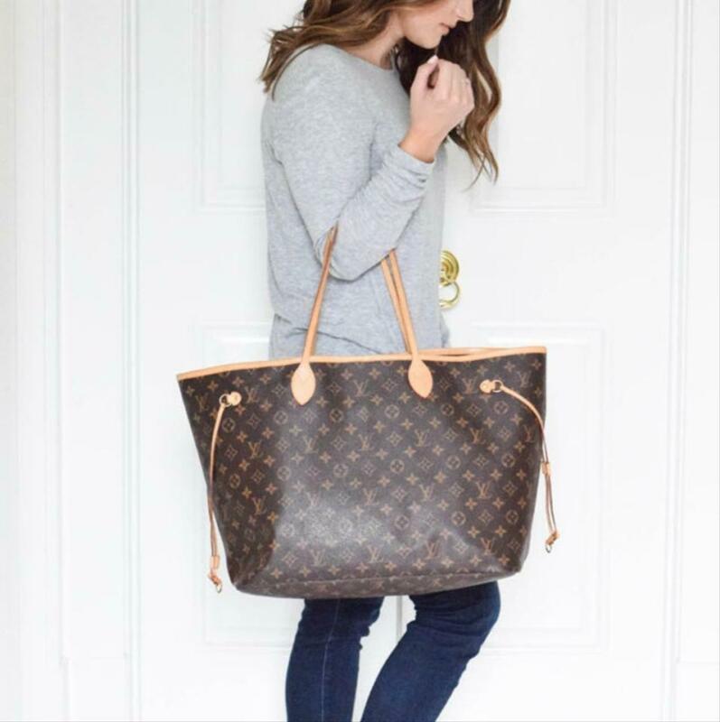 Louis Vuitton Neverfull Gm Brown Monogram Canvas Tote