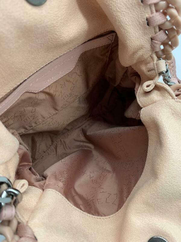 Stella McCartney Mini Falabella Shaggy Deer Tote Pink Faux Leather Cross Body